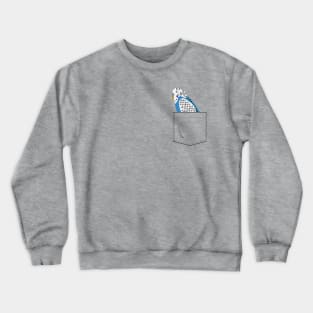 Blue Budgie Parakeet Parrot In Your Front Pocket Crewneck Sweatshirt